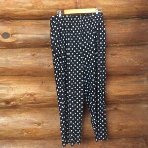 Ulla Popken Black & White Polka Dot Casual Pants Size 16/18